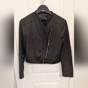 Cals Motorcycle Style Cropped Black Jacket Size‎ Large